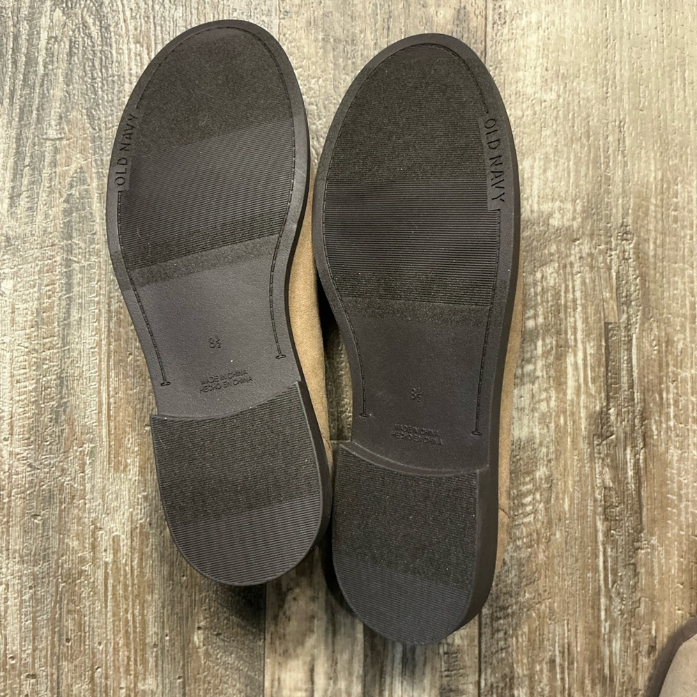 Old Navy Women’s Beige Faux Suede Penny Loafers for Women Size 8.5 - Picture 7 of 12